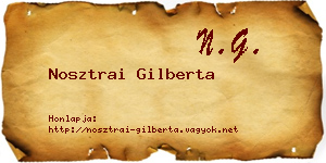 Nosztrai Gilberta névjegykártya